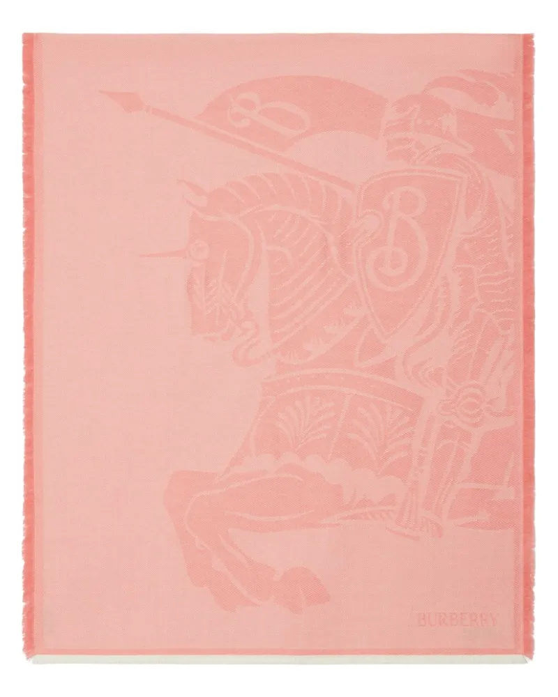 Burberry Intarsien-Schal mit Ritteremblem - Rosa Rosa