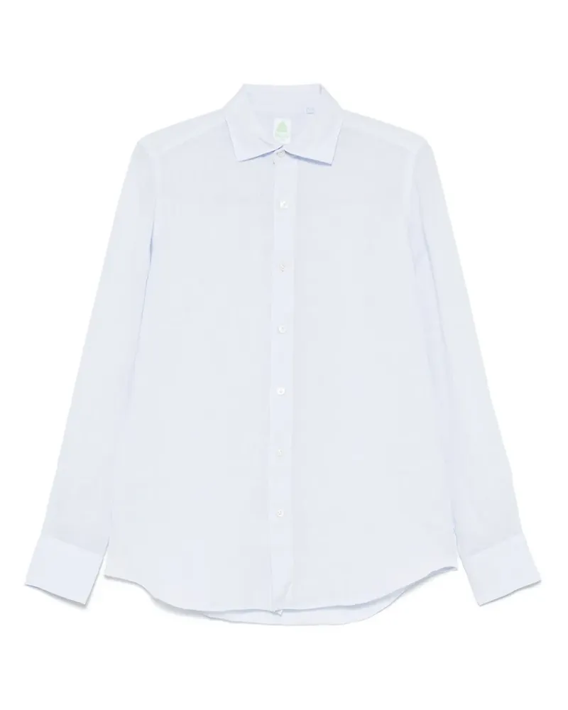 Finamore 1925 Hemd aus Leinen - Blau Blau