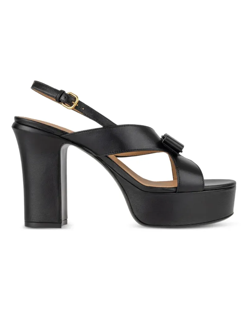 Ferragamo Vara Plateau-Sandalen mit Schleife - Schwarz Schwarz