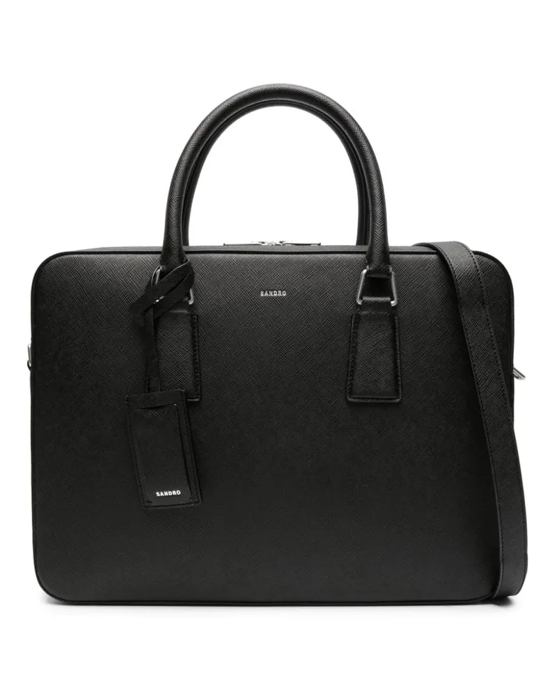 Sandro Aktentasche mit Logo-Print - Schwarz Schwarz
