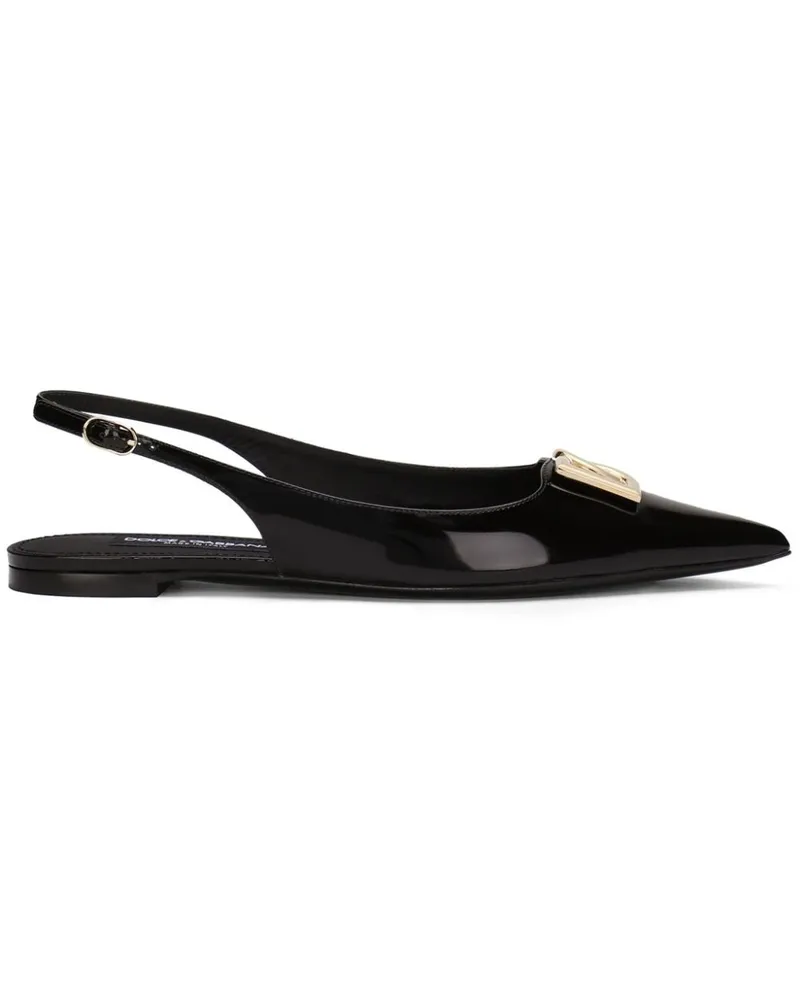 Dolce & Gabbana DG Slingback-Ballerinas - Schwarz Schwarz