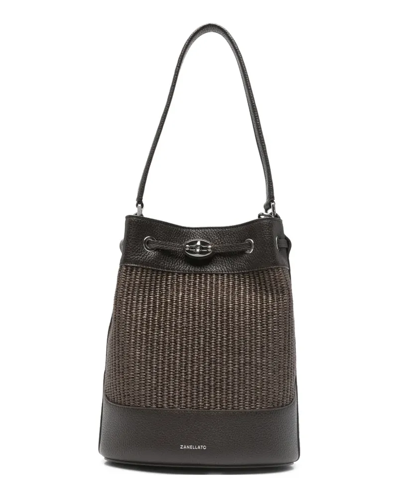 Zanellato Mondà woven bucket bag - Braun Braun
