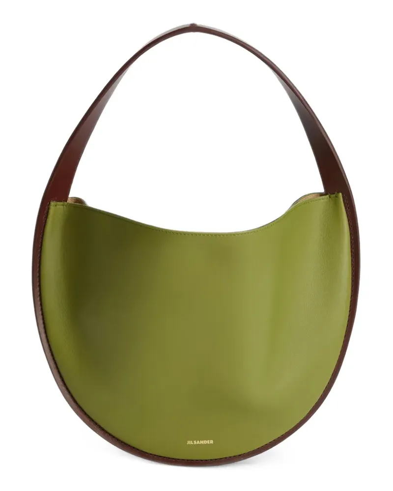 Jil Sander Pivot Schultertasche aus Leder - Grün Grün