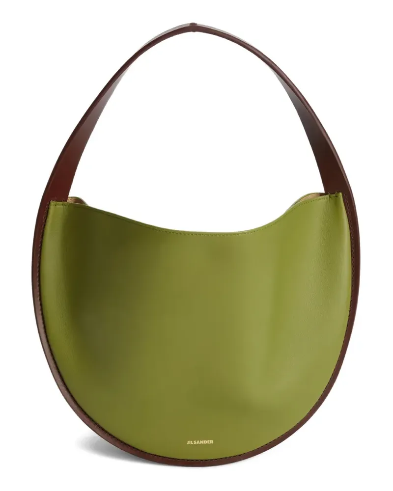 Jil Sander Pivot Schultertasche aus Leder - Grün Grün