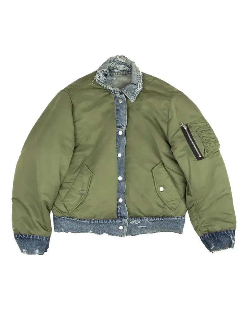 Amiri reversible distressed denim jacket - Grün Grün