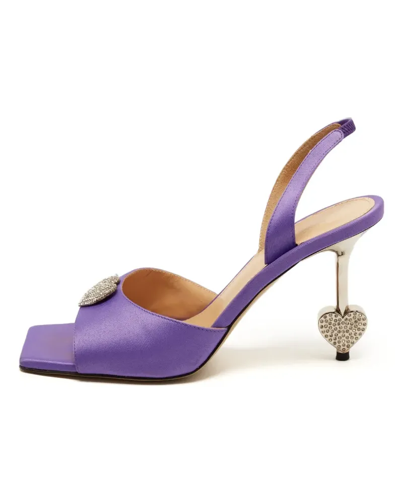 Mach & Mach Crystal Heart heeeld sandals - Violett Violett