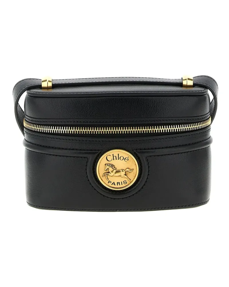 Chloé horse medal crossbody bag - Schwarz Schwarz