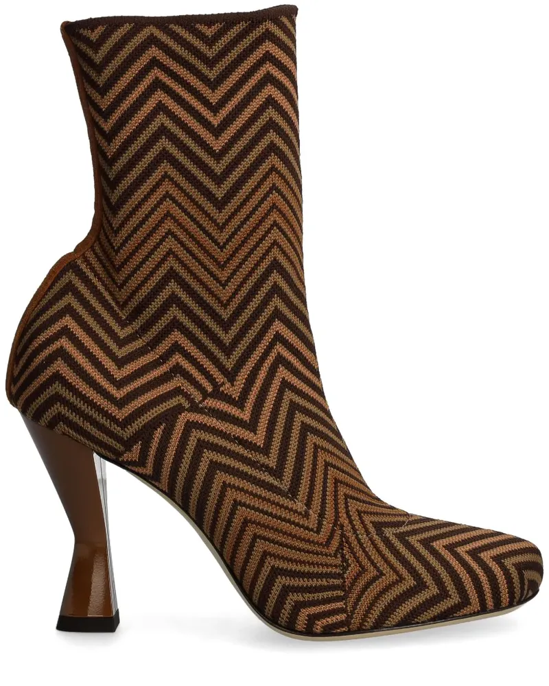Missoni Stiefel mit Zickzackmuster - Braun Braun