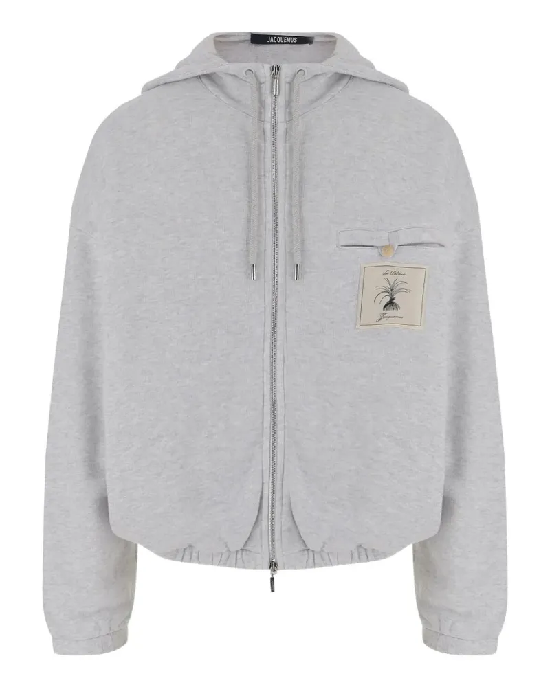 Jacquemus Kapuzenjacke mit Logo-Stickerei - Grau Grau