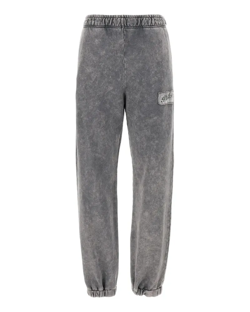 Pinko logo-patch elastic-waist track pants - Grau Grau
