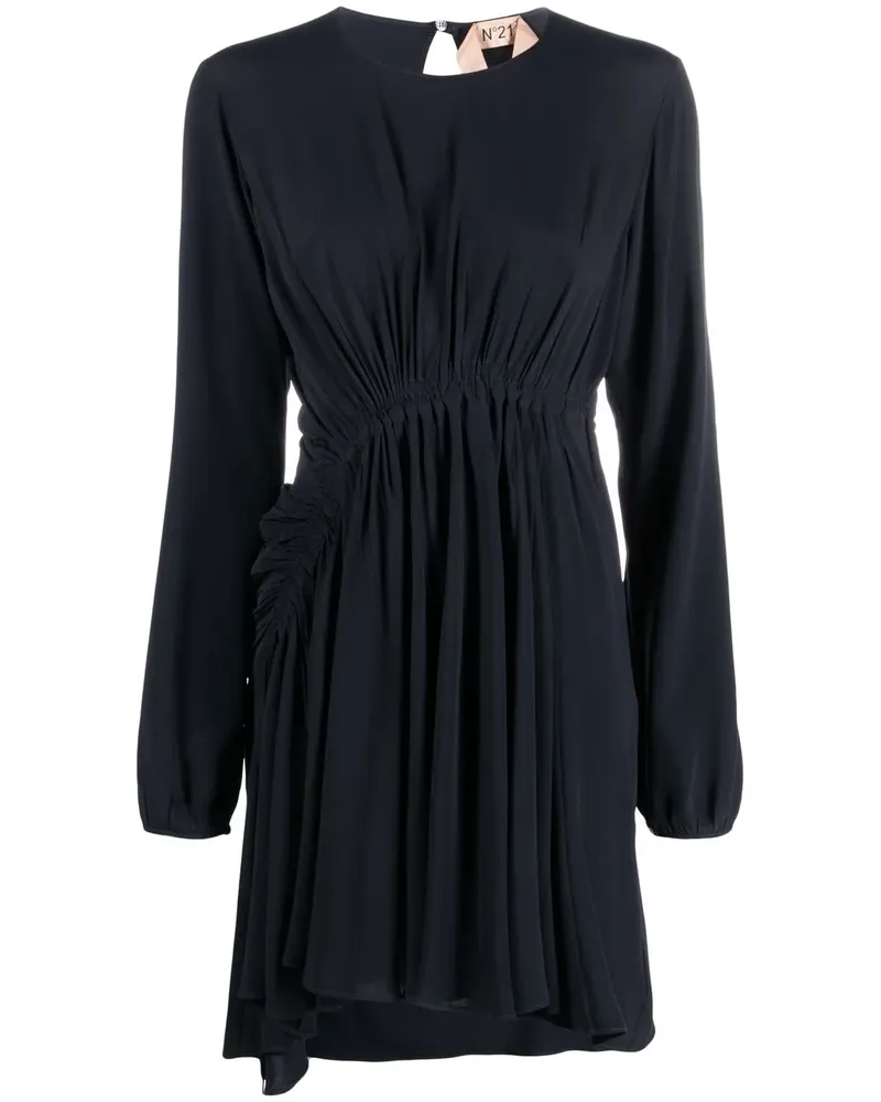 N° 21 Minikleid mit asymmetrischem Saum - Blau Blau