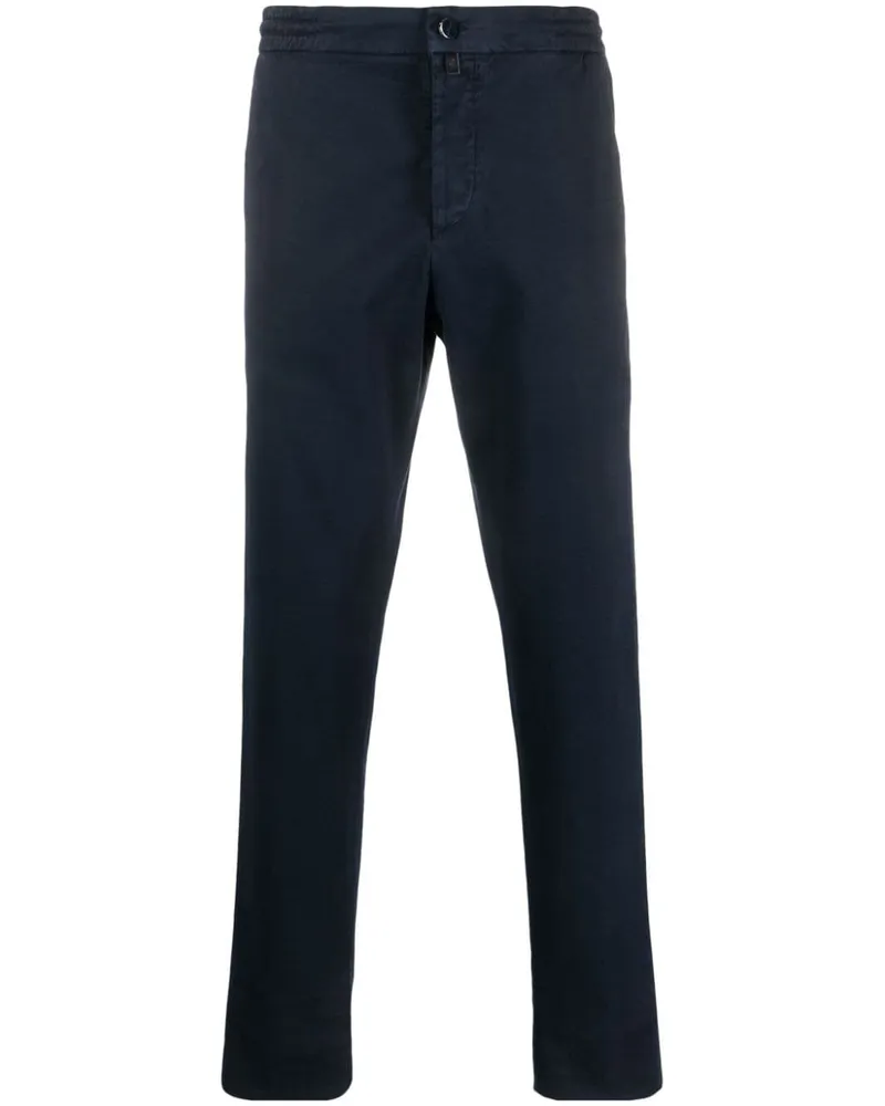 Kiton Halbhohe Straight-Leg-Hose Blau