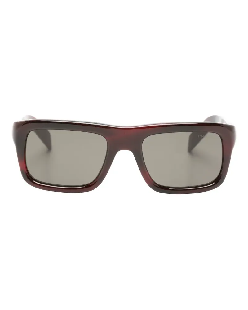 Prada Sonnenbrille mit eckigem Gestell - Braun Braun