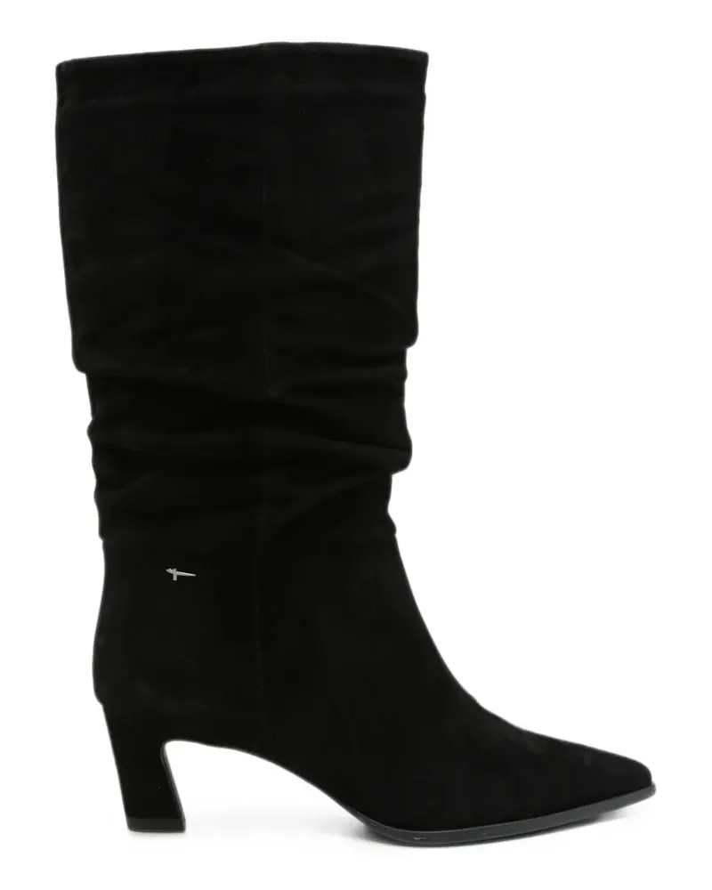 Tamaris Halbhohe Wildlederstiefel - Schwarz Schwarz