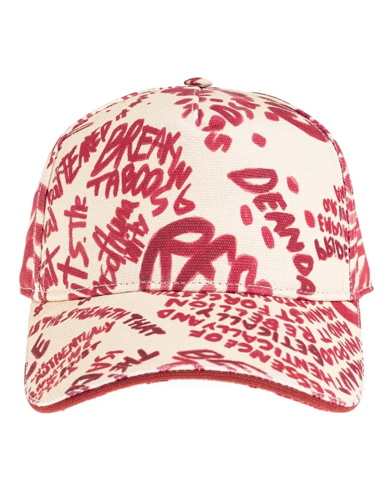Dsquared2 text-print baseball cap - Nude Nude