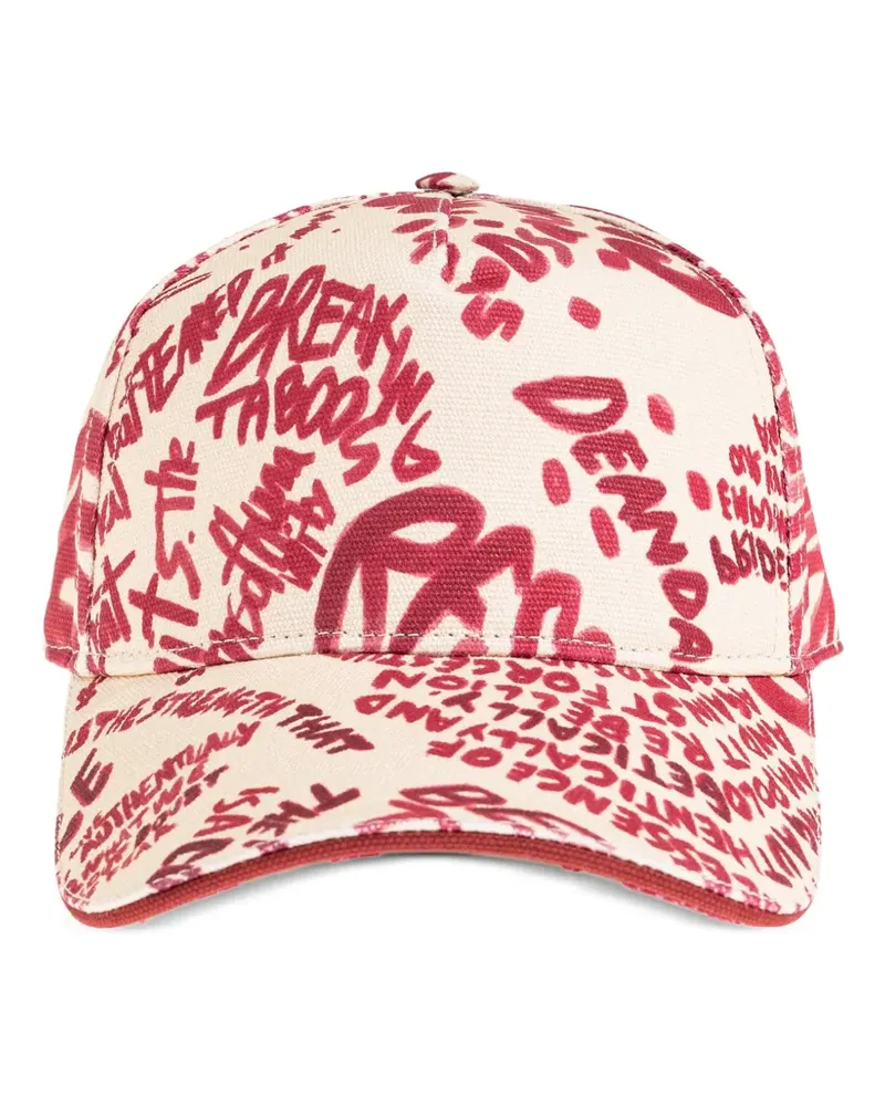 Dsquared2 text-print baseball cap - Nude Nude