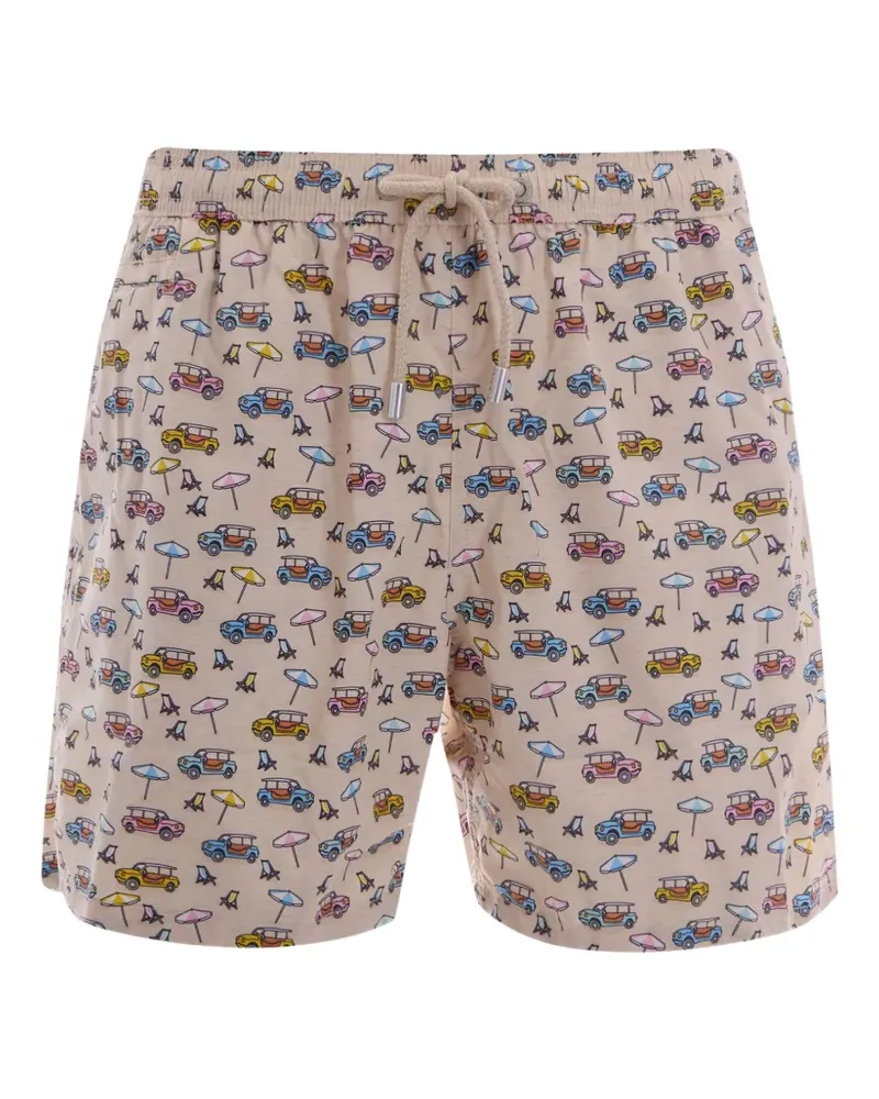 MC2 Saint Barth Dune Buggy graphic-print drawstring swim shorts - Nude Nude