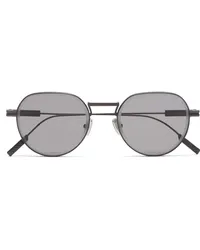 Ermenegildo Zegna Sonnenbrille mit rundem Gestell Grau