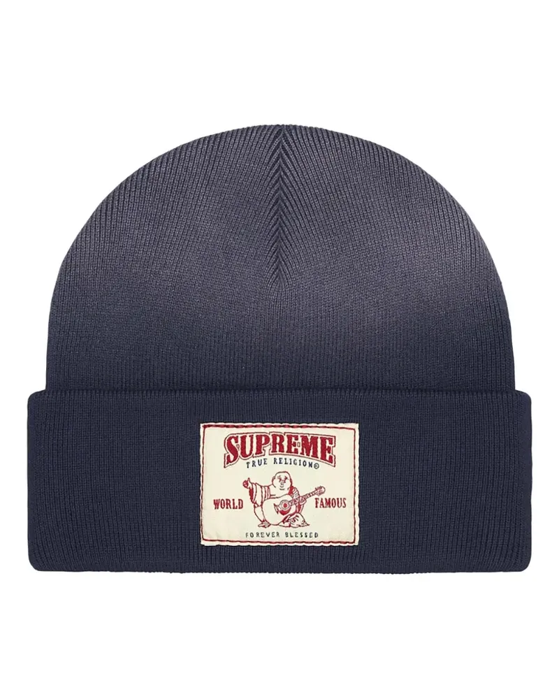Supreme Being Beanie mit Patch - Blau Blau