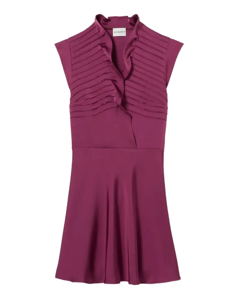 Claudie Pierlot Gerüschtes Kleid mit Falten - Violett Violett