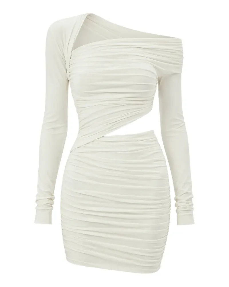 Amazuìn Pat cut-out ruched mini dress - Weiß Weiß