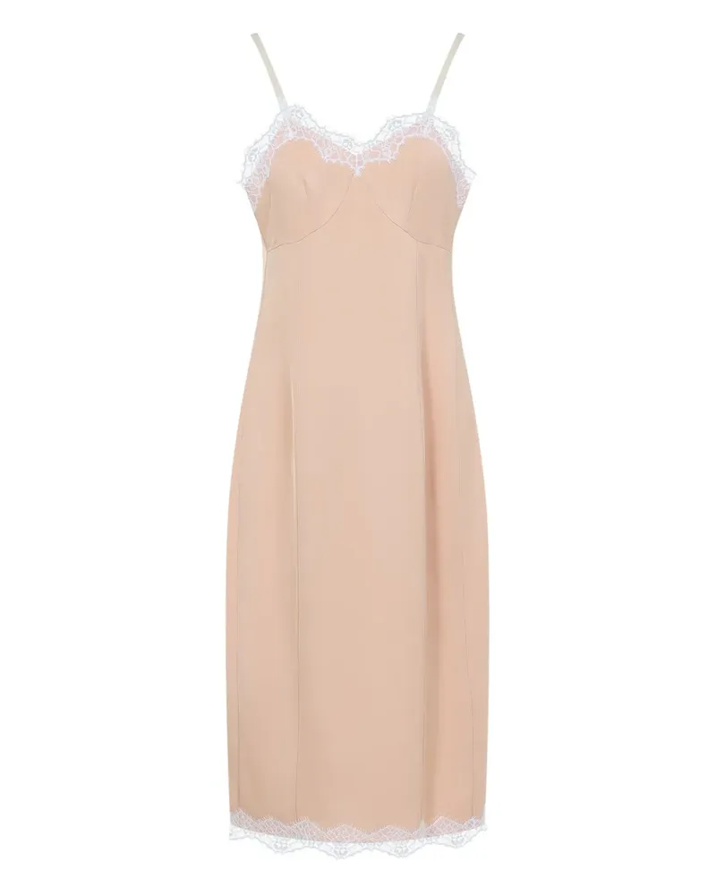 Carven Kleid mit Spitzenbesatz - Rosa Rosa