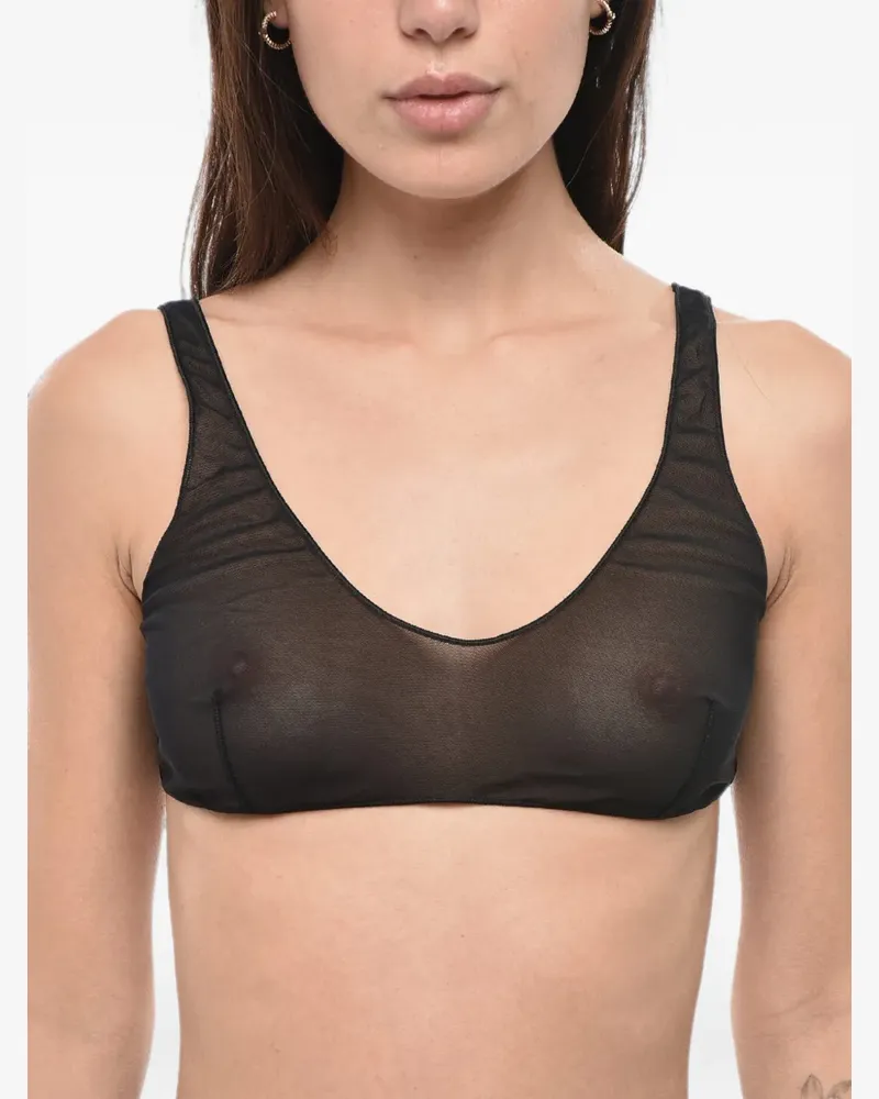 Oséree mesh pull-on bra - Schwarz Schwarz
