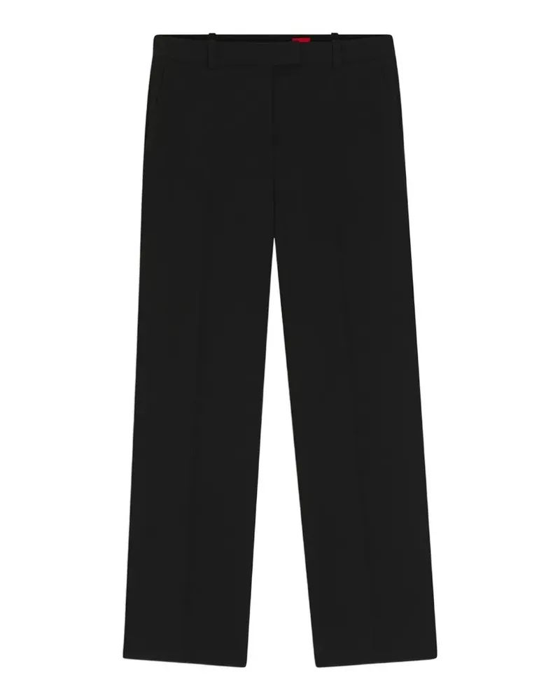 HUGO BOSS pressed-crease straight-leg trousers - Schwarz Schwarz