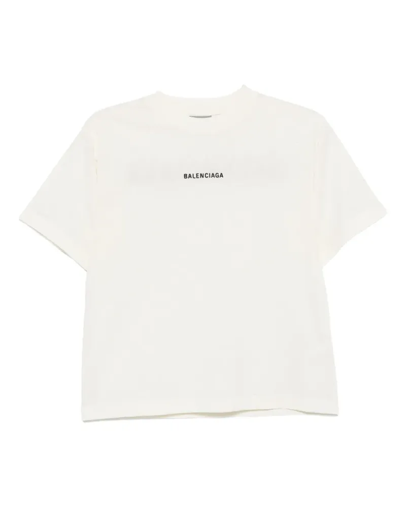 Balenciaga T-Shirt mit Logo - Nude Nude