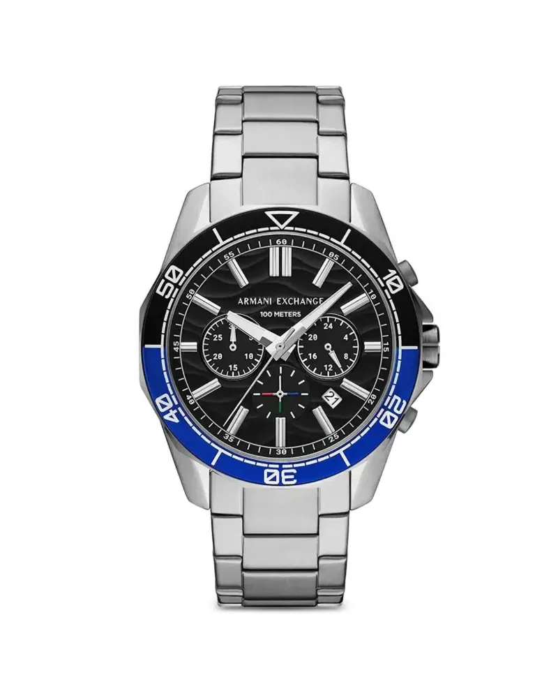 Armani Exchange Set mit rundem Zifferblatt 44mm - Schwarz Schwarz