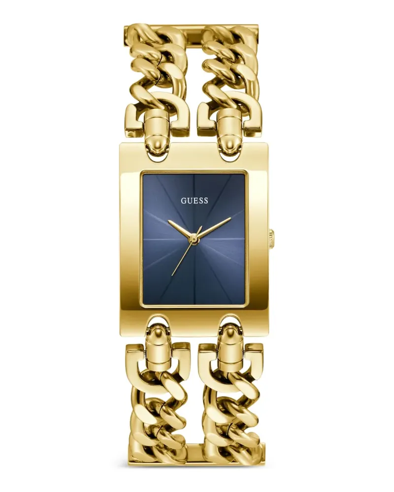 Guess Armbanduhr mit eckigem Gehäuse 28mm - Blau Blau