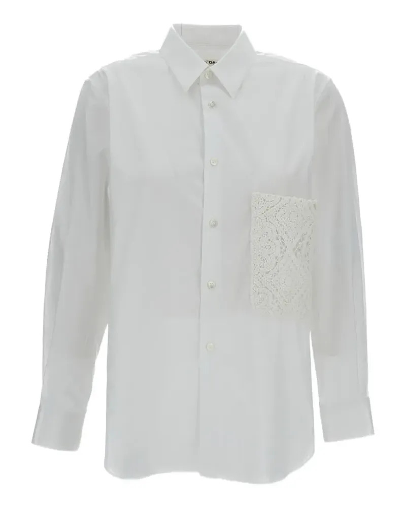 Comme des Garçons lace-detail shirt - Weiß Weiß