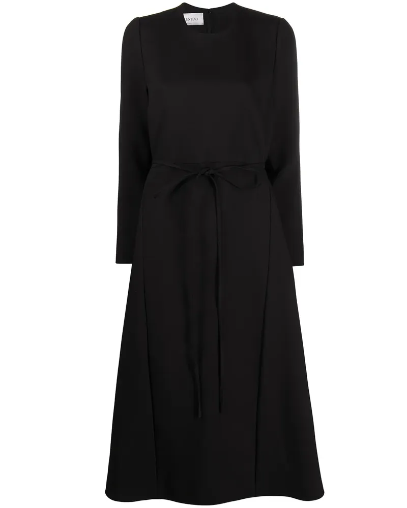 Valentino Garavani Kleid mit Gürtel - Schwarz Schwarz
