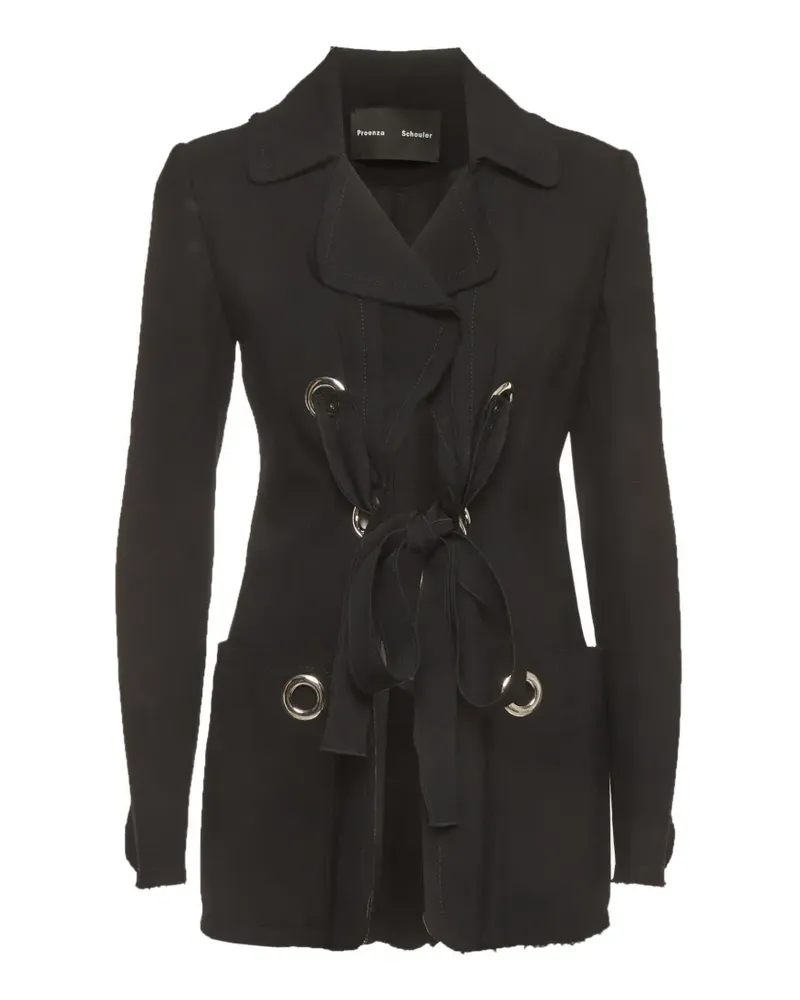 Proenza Schouler tie-front jacket - Schwarz Schwarz