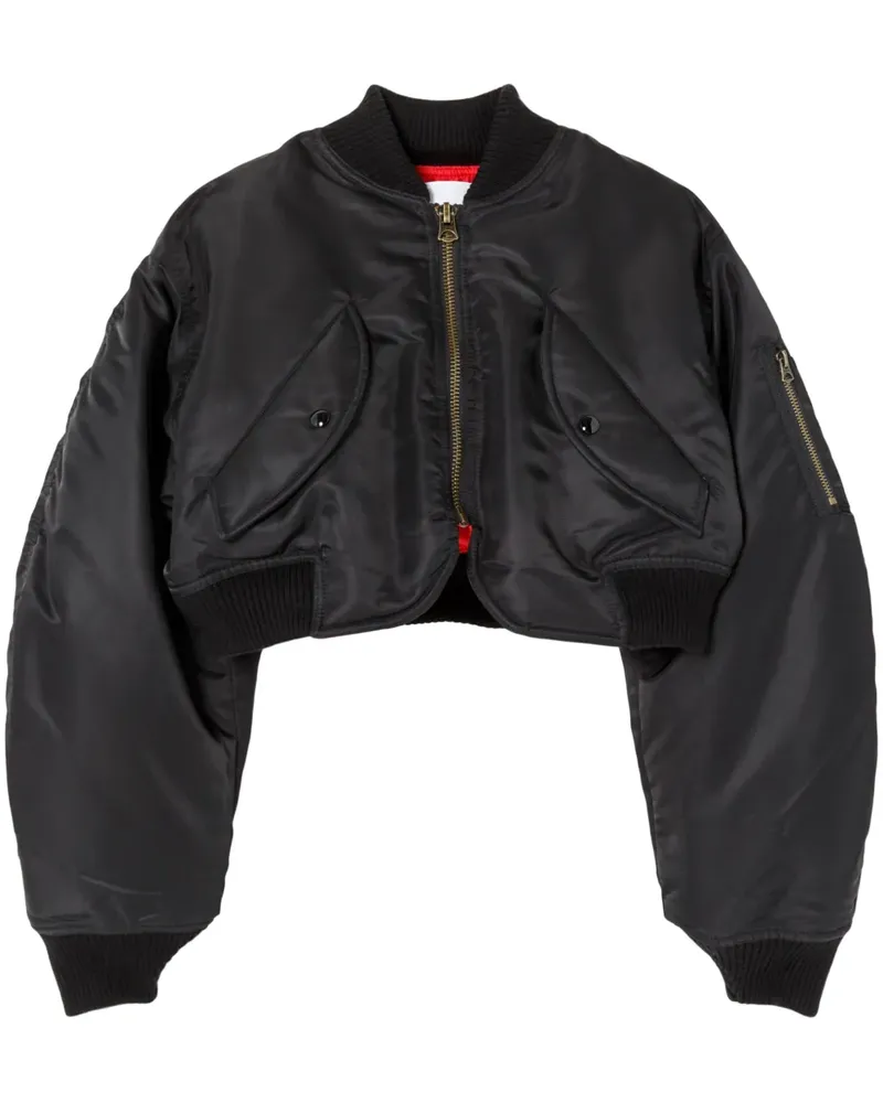 RE/DONE Bomberjacke im Cropped-Design - Schwarz Schwarz
