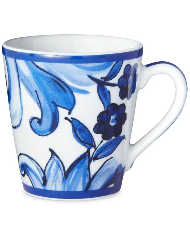 Dolce & Gabbana Porzellanbecher mit Archiv-Print - Blau Blau