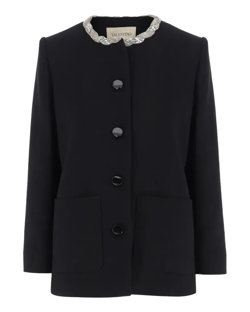 Valentino Garavani Jacke mit verziertem Kragen - Schwarz Schwarz