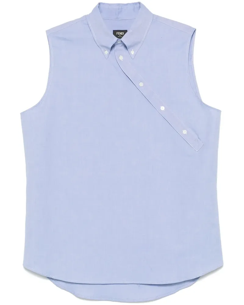 Fendi Asymmetrisches Hemd - Blau Blau