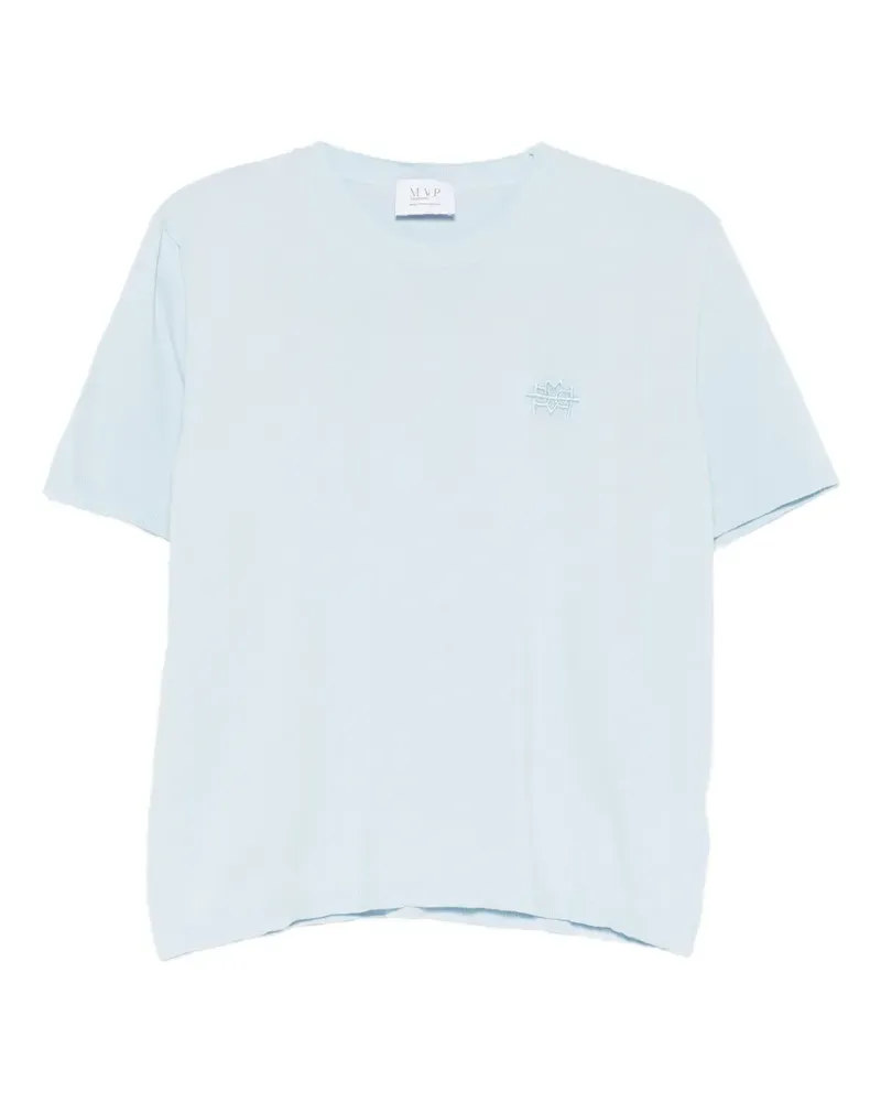 MVP Wardrobe Besticktes T-Shirt - Blau Blau