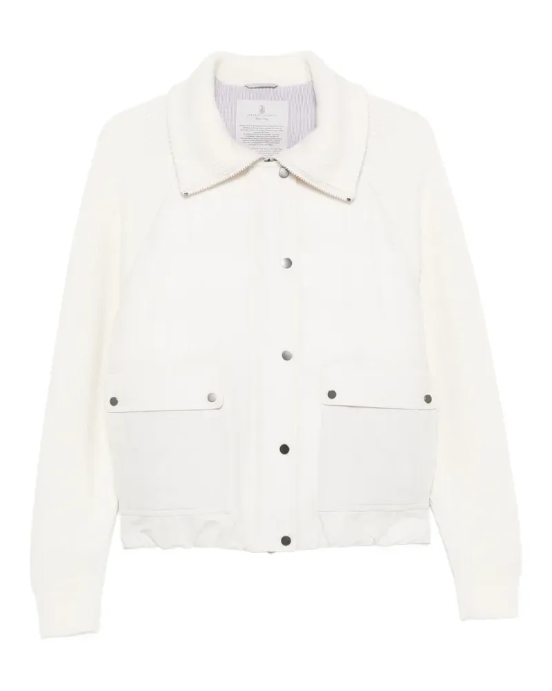 Brunello Cucinelli long-sleeve quilted jacket - Weiß Weiß
