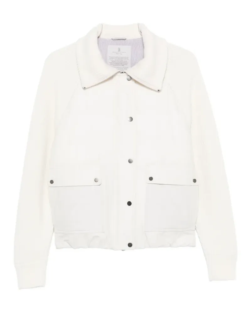 Brunello Cucinelli long-sleeve quilted jacket - Weiß Weiß