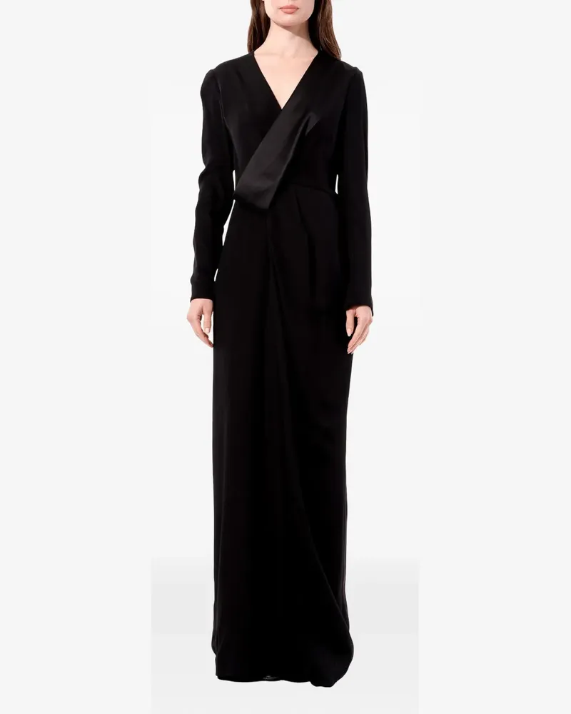 Balenciaga satin-panelled draped dress - Schwarz Schwarz