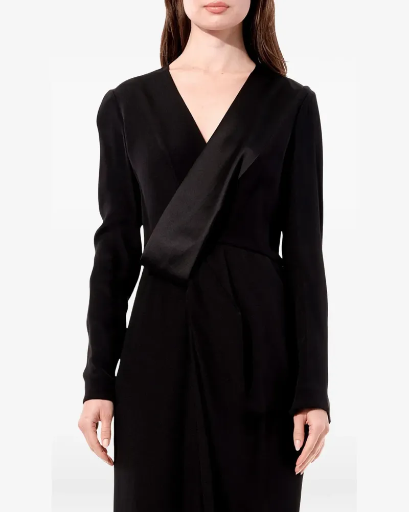 Balenciaga satin-panelled draped dress - Schwarz Schwarz
