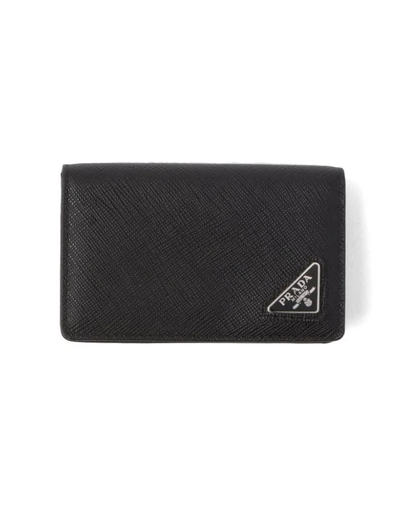 Prada Kartenetui aus Saffiano-Leder - Schwarz Schwarz