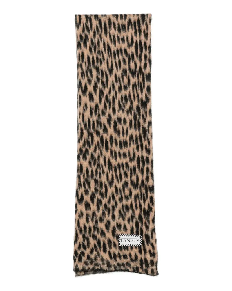 Laneus Schal mit Leoparden-Print - Nude Nude