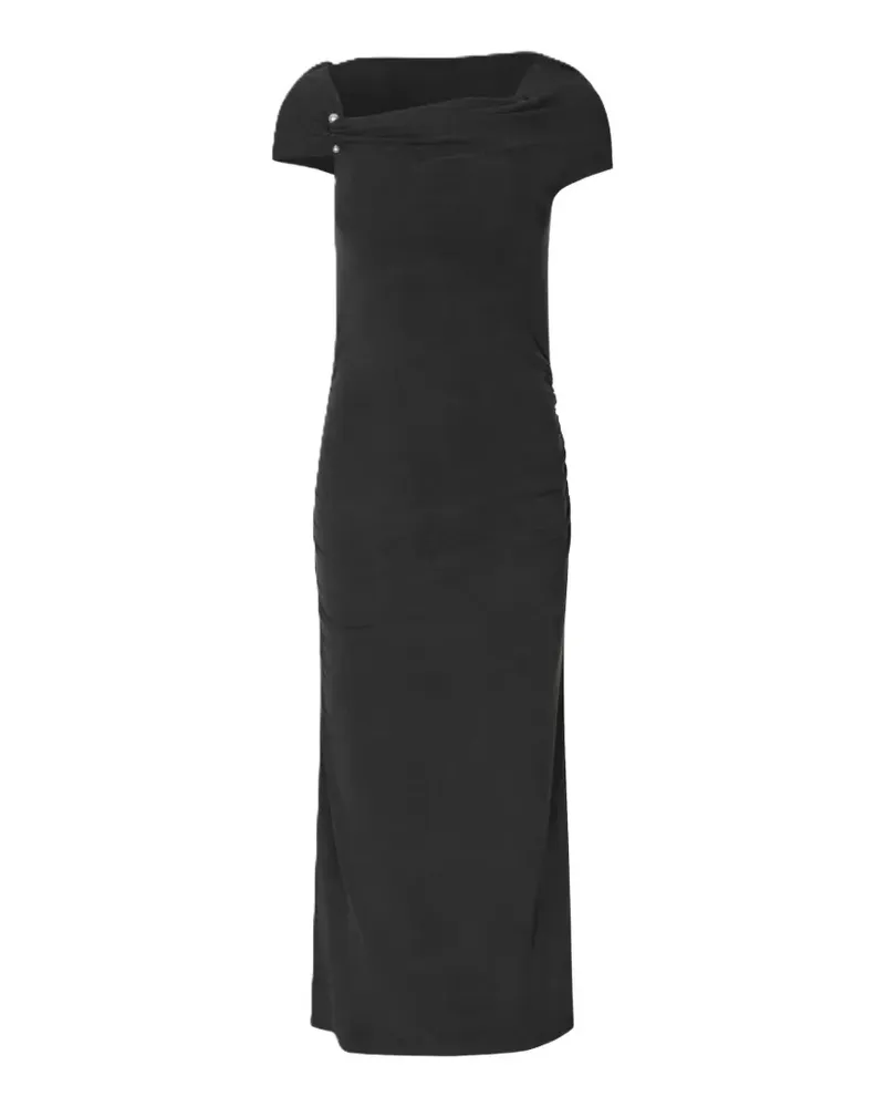Stine Goya off-shoulder ruched midi dress - Schwarz Schwarz