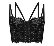 Korsett mit Spitzendetail - Schwarz