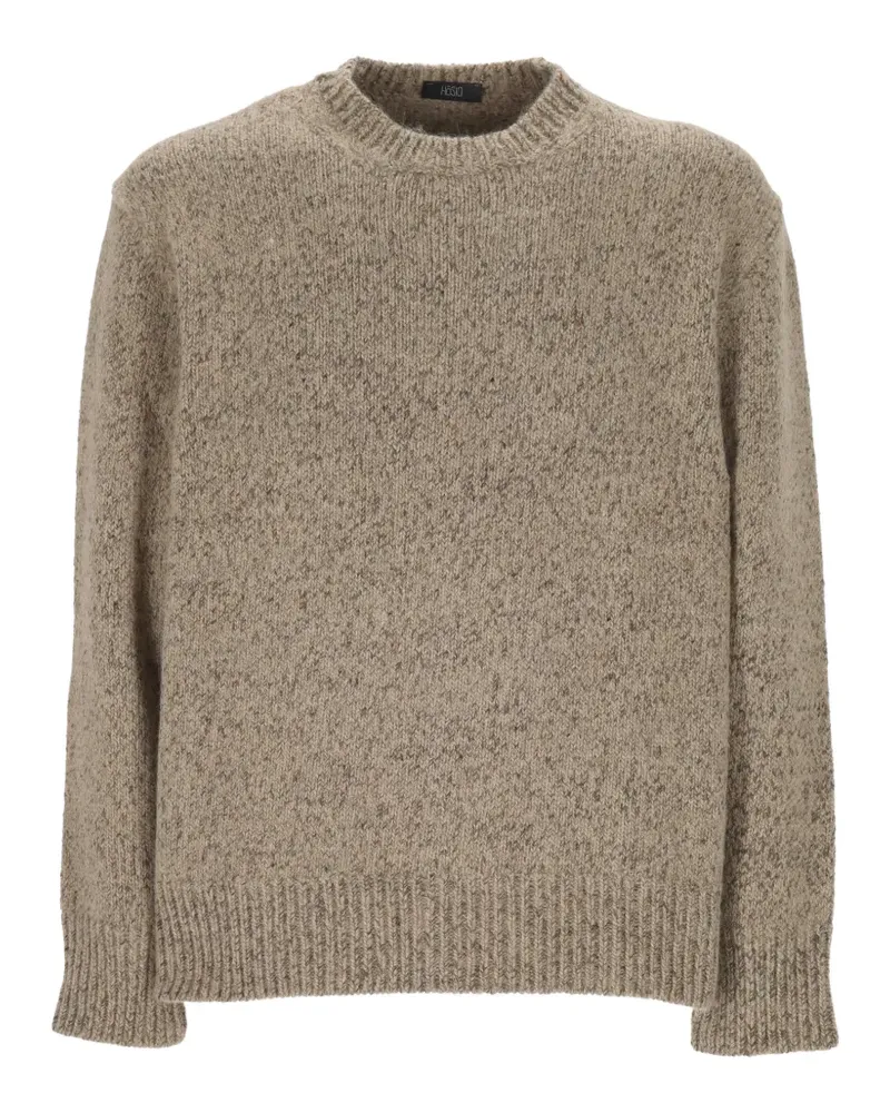 HOSIO crew-neck ribbed-trim sweater - Grau Grau