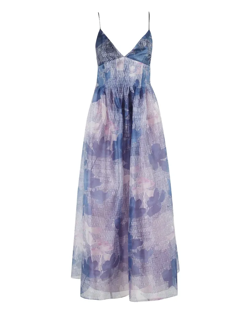 Emporio Armani Kleid mit Blumen-Print - Violett Violett