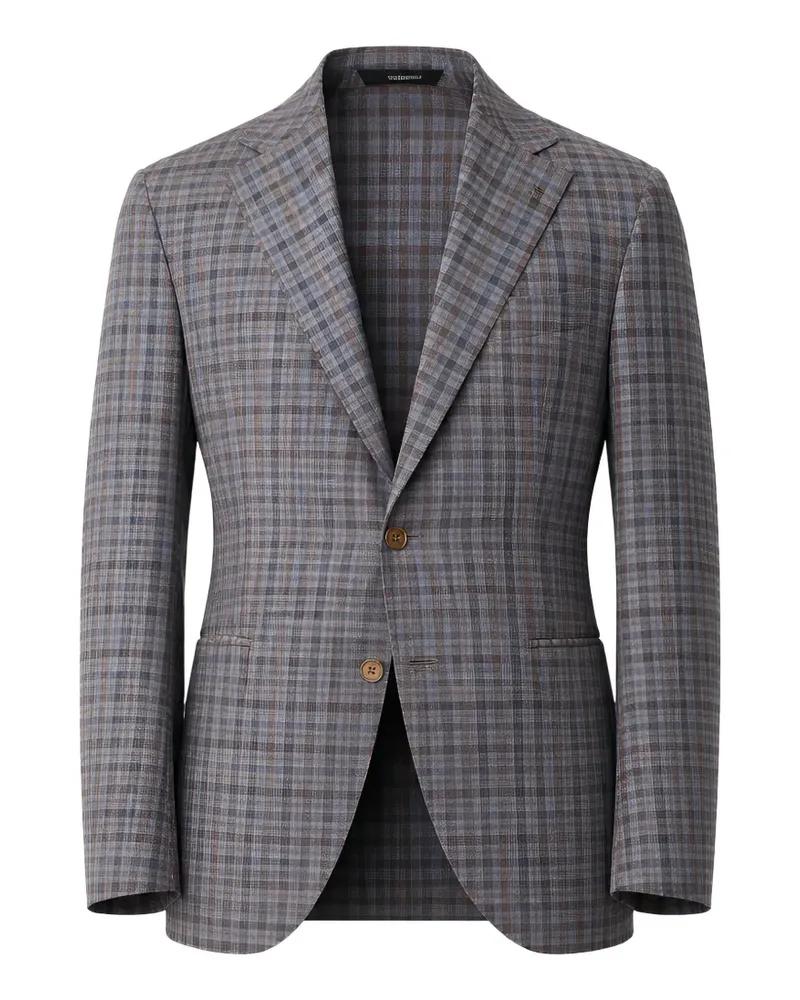 Tombolini check-pattern blazer - Blau Blau